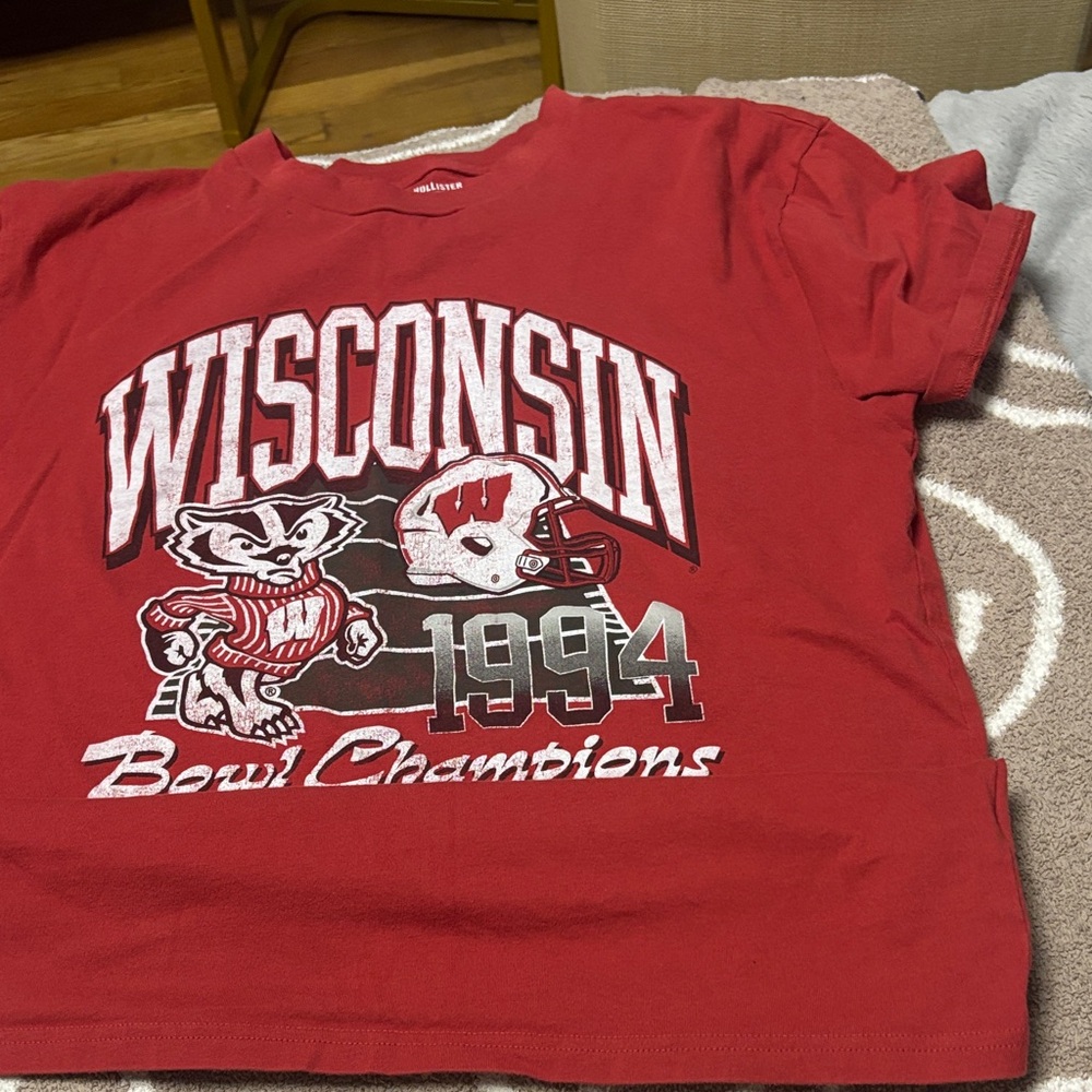 Hollister Red Wisconsin Bowl Champions Tee